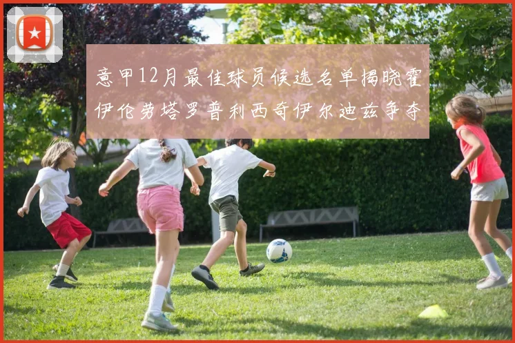 意甲12月最佳球员候选名单揭晓霍伊伦劳塔罗普利西奇伊尔迪兹争夺荣誉